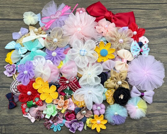 satin flowers for dresses 9mm / 0.35" Tiny Satin Fabric Flowers, in 12 Colors, Sew on Flower, Wedding Dress Applique, Mini Floral Decor for Doll Dress, 20PCS / 100PCS